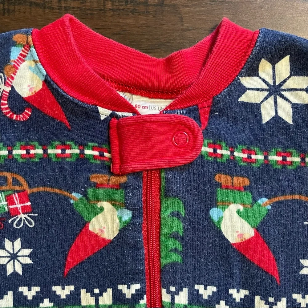 Hanna Andersson Gnome Print Holiday Sleeper Pajamas